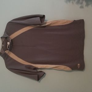 The North Face cycling shirt in Gray and tan.